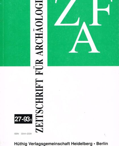 Zeitschrift für Archäologie 27/1 (1993)