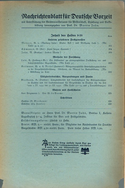 Nachrichtenblatt für deutsche Vorzeit 1942, 9-10