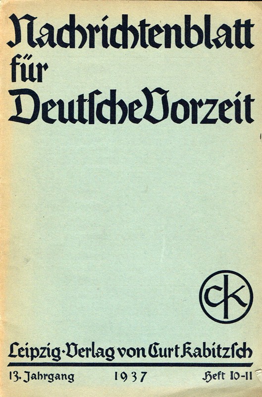 Nachrichtenblatt für deutsche Vorzeit 1937, 10-11