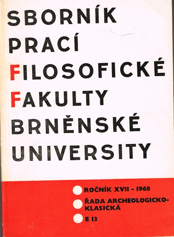 Sborník prací Filozofické fakulty Brněnské univerzity, Rocznik XVII  - 1968