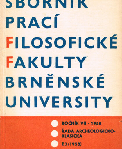 Sborník prací Filozofické fakulty Brněnské univerzity, Rocnik VII - 1958