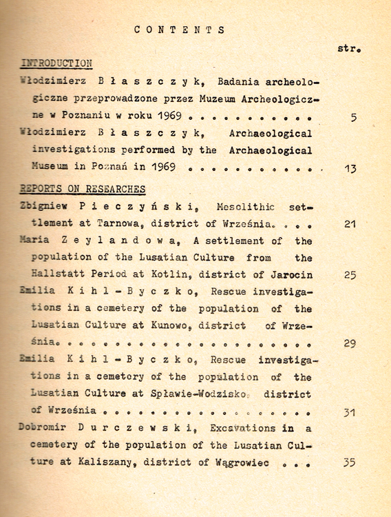 Reports on archaeological researches in 1969